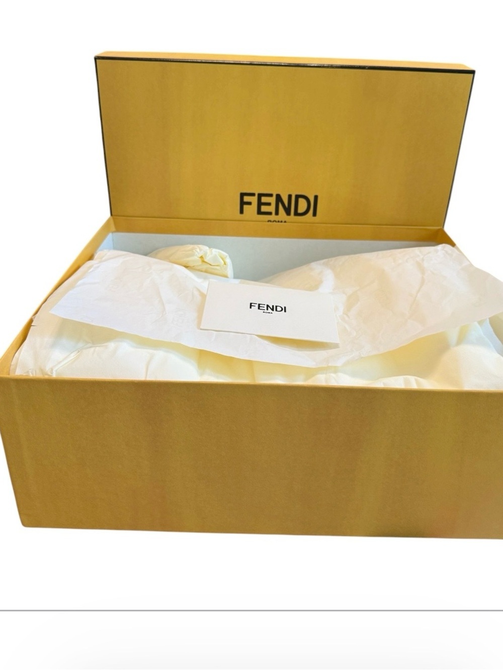 Authentic Fendi Roma Empty Box Large Luxury Gift Box Dust Tissue Card 12x9.5x4.5